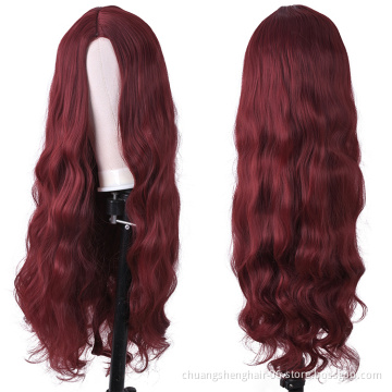 Hot Sale Long Wavy hair wigs kinky natural with bangs wig curly bob color synthetic short afro fiber hair wigs for black women